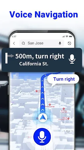 GPS Voice Navigation: Live Map