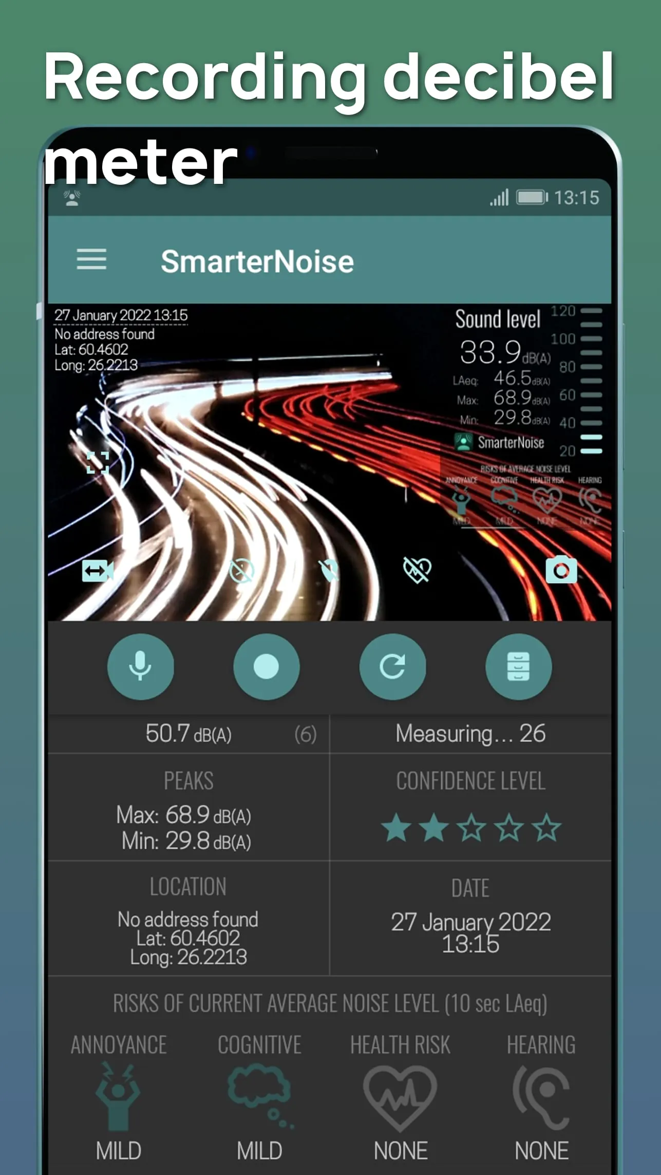 SmarterNoise - Noise recorder