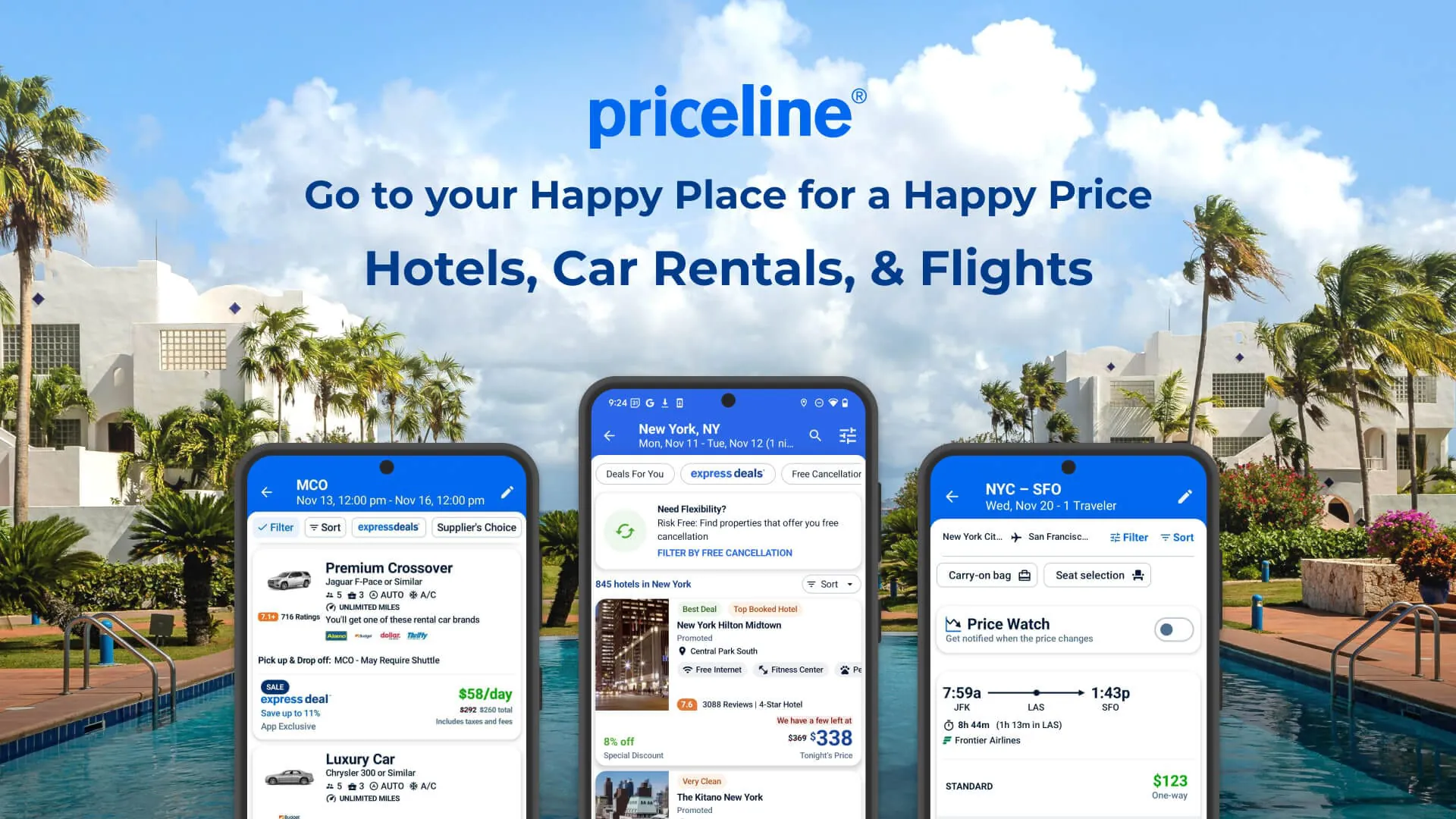 Priceline: Hotel, Flight & Car