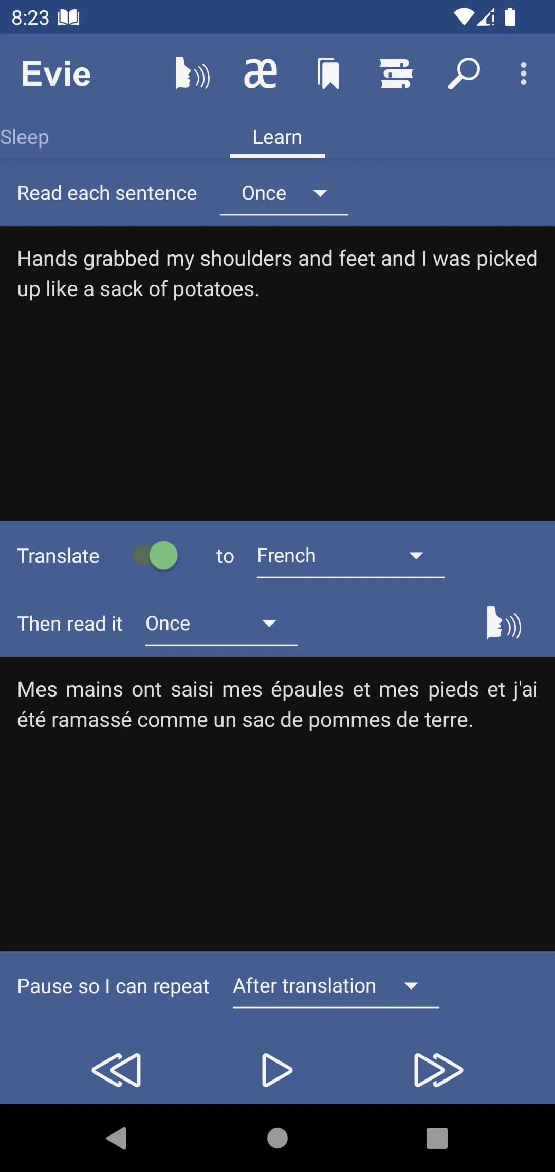 Evie - The eVoice book reader