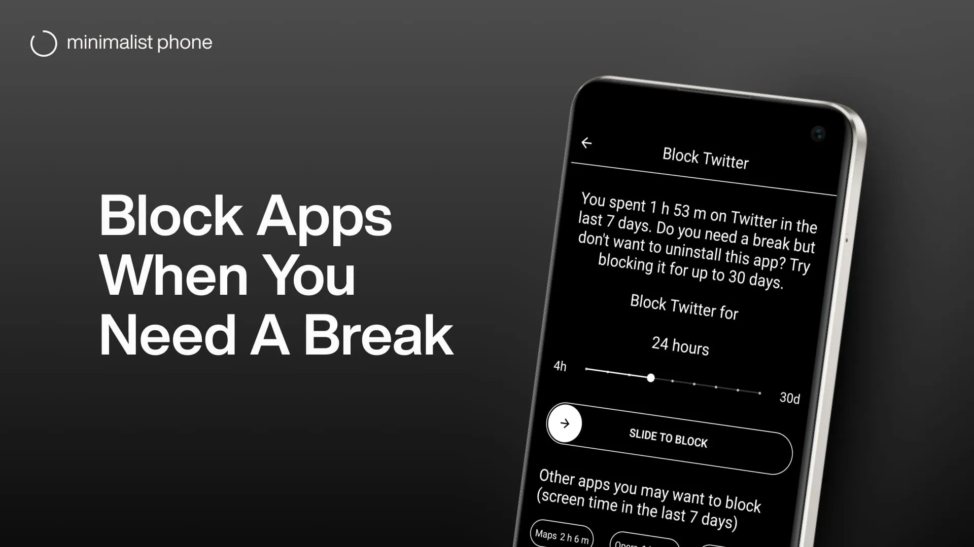 minimalist phone: Screen Time