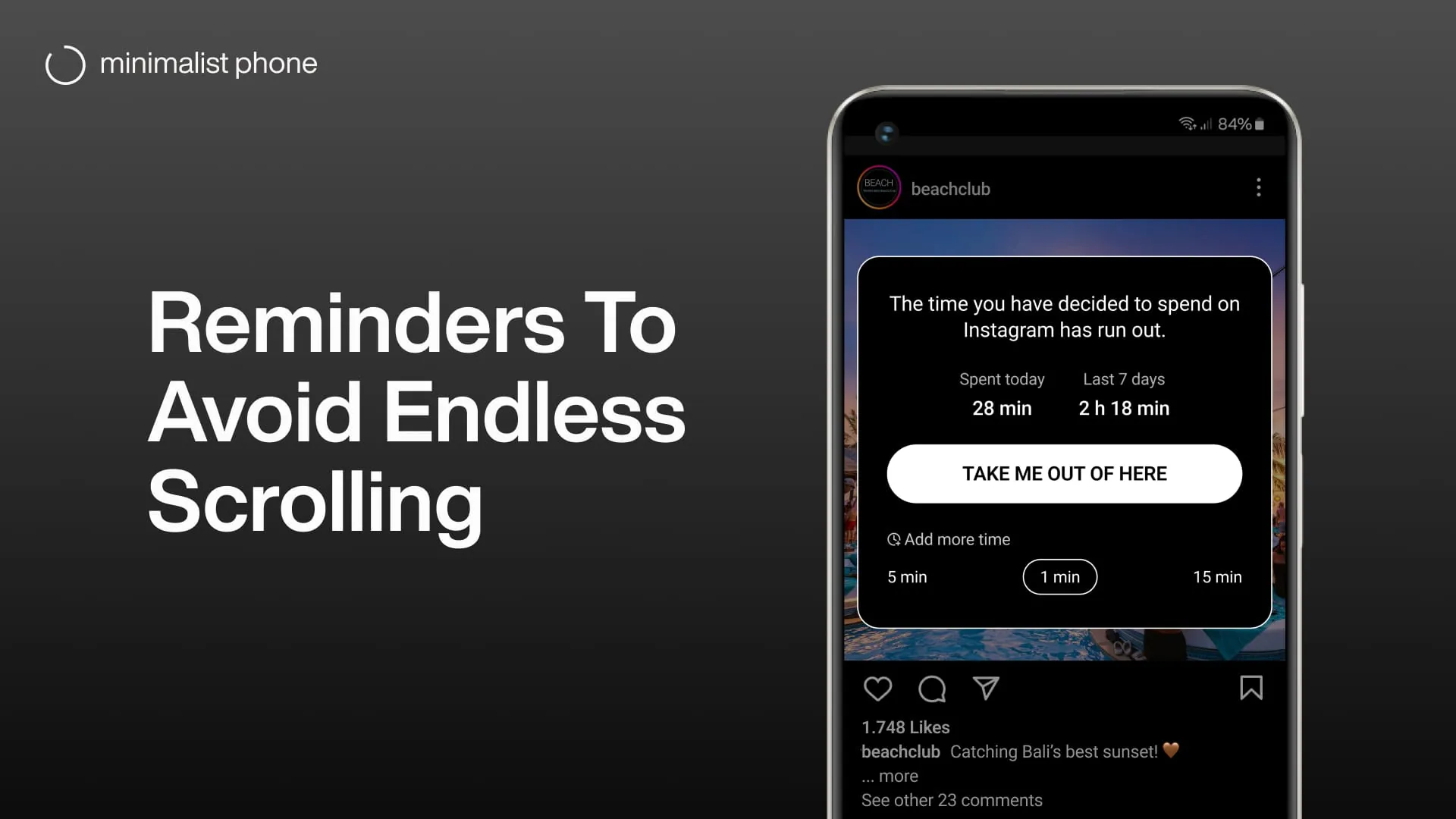 minimalist phone: Screen Time