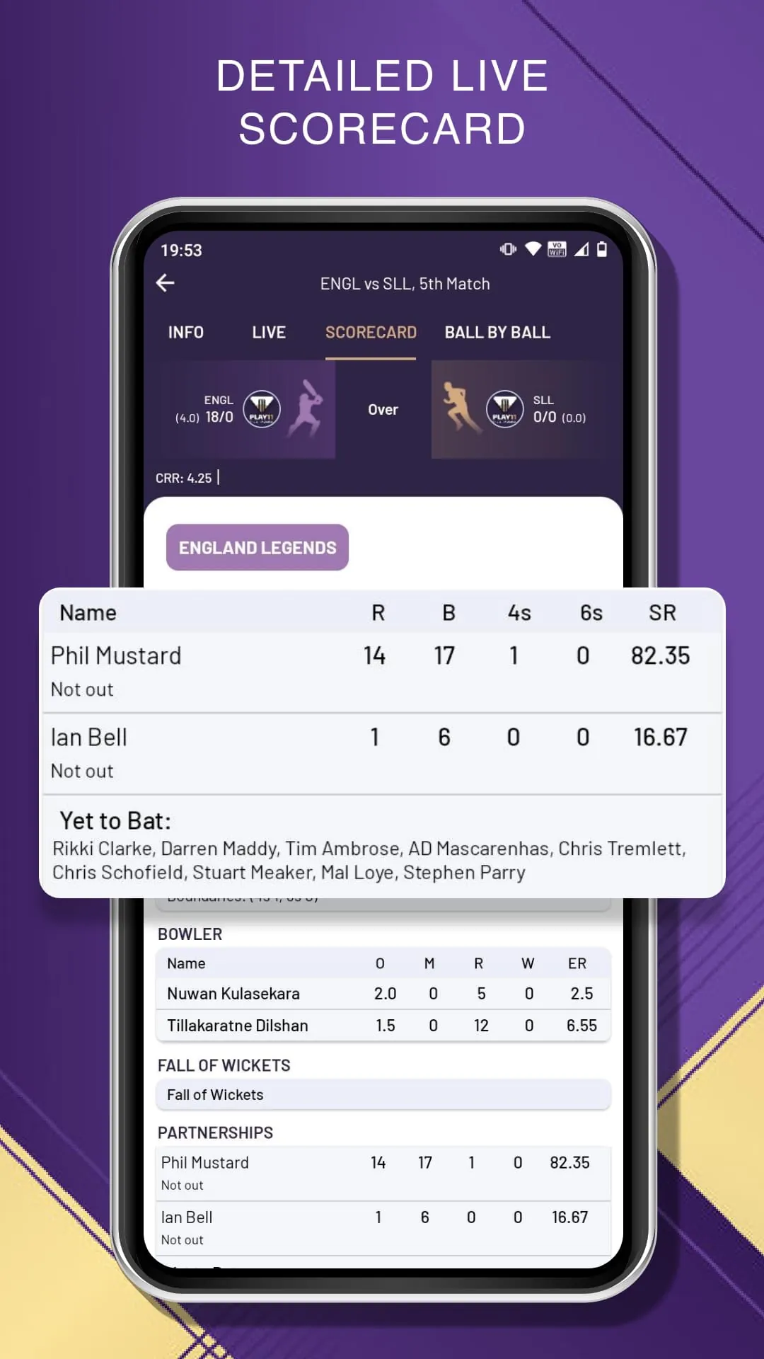 Royal Cricket Live Line