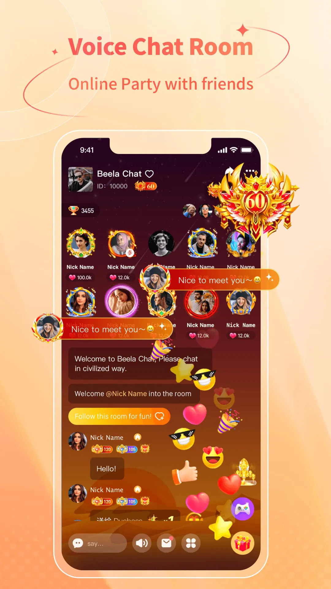 Beela Chat - Voice Room