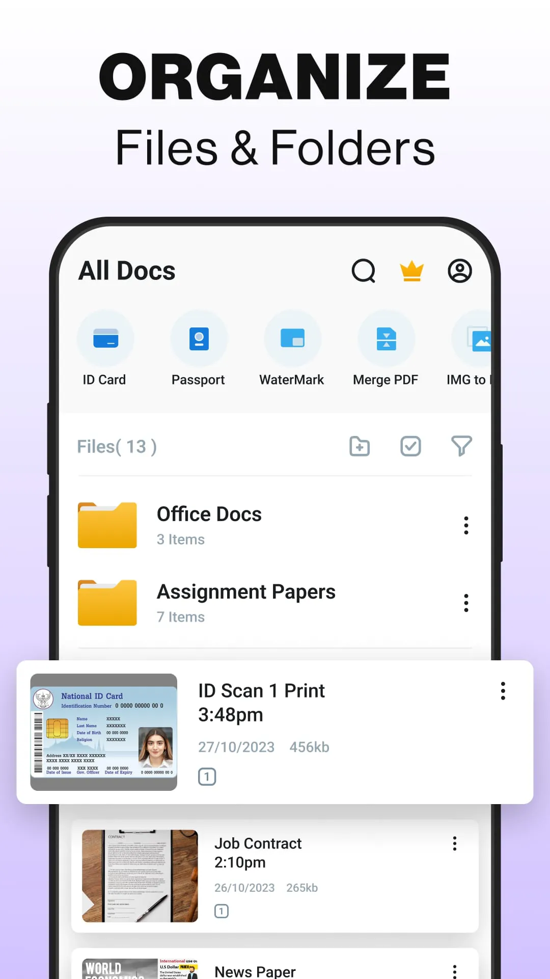 Scanner App- Scan PDF Document
