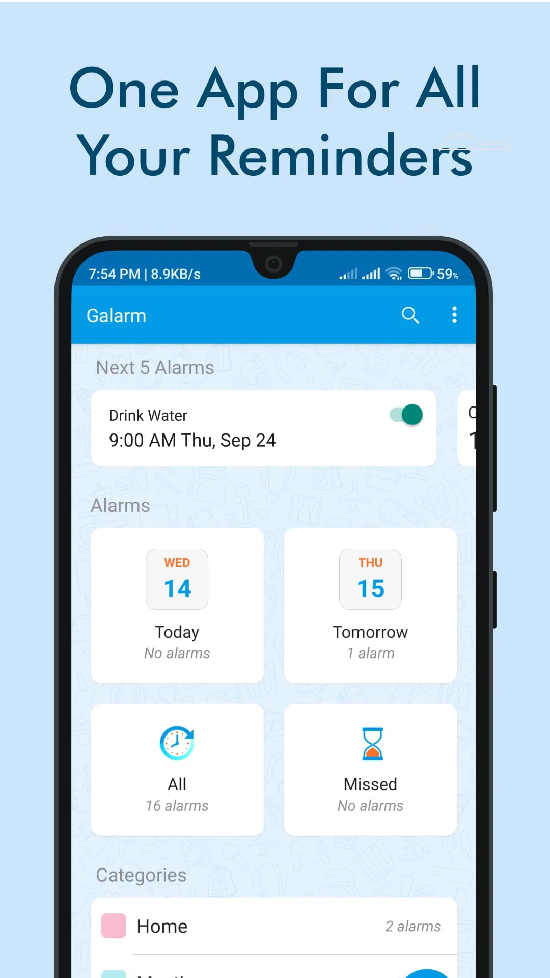 Galarm - Alarms and Reminders