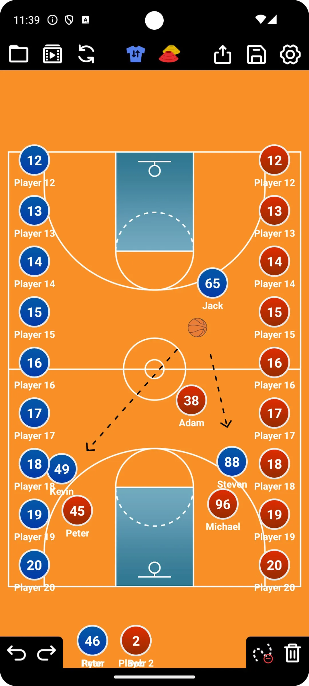 Coach Tactic Board: Basketball