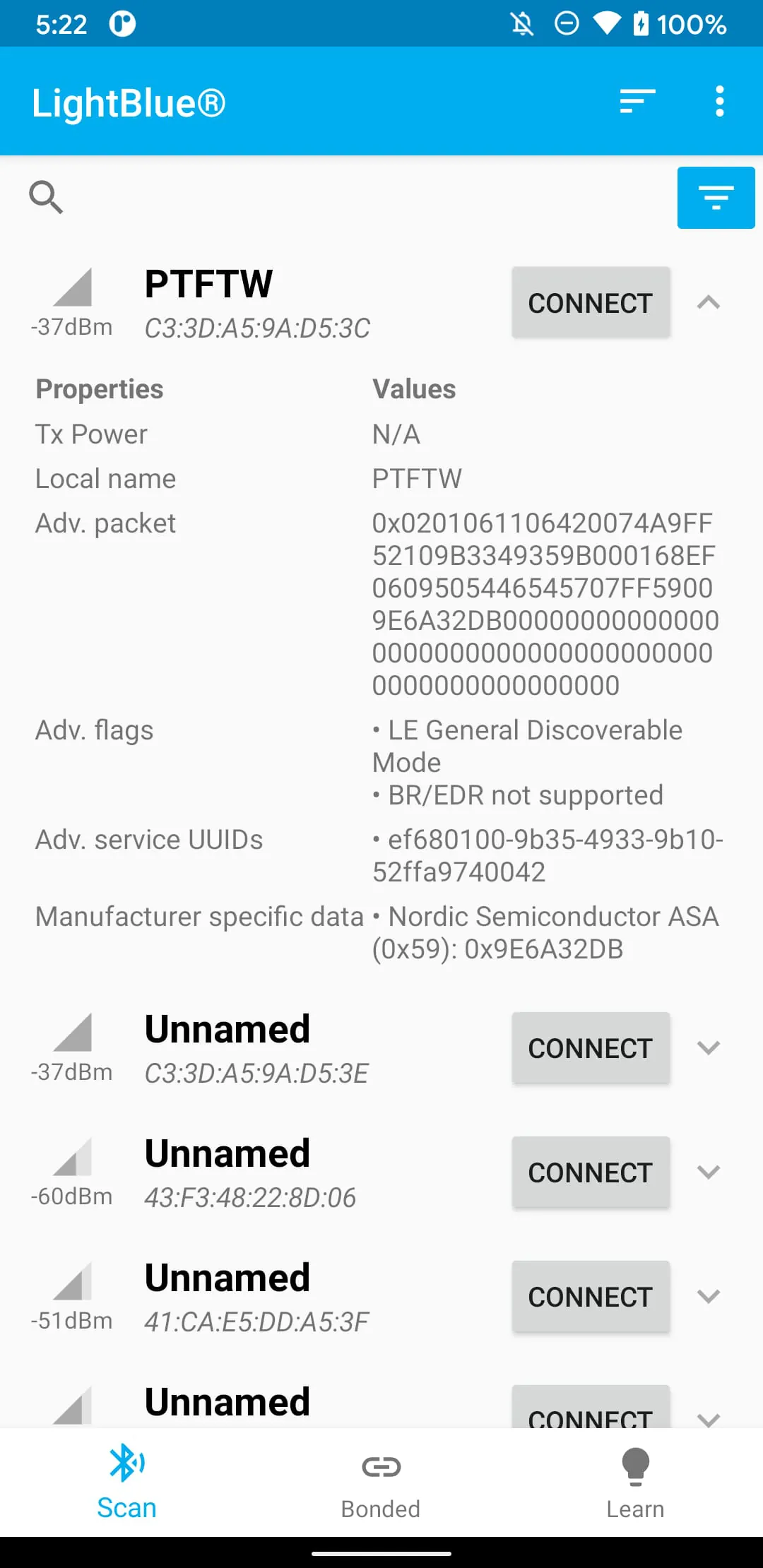 LightBlue® — Bluetooth LE