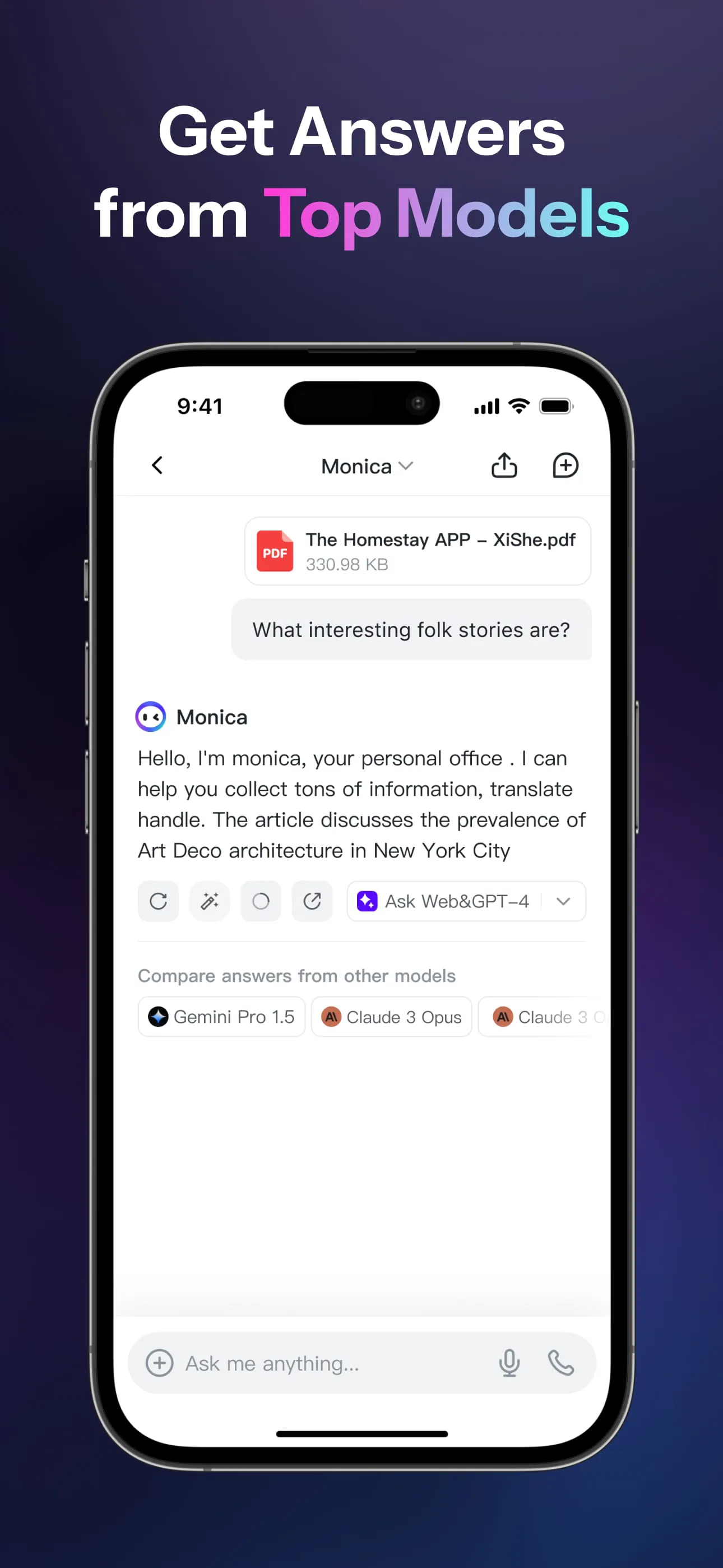 Monica AI: Chat, Create & Read
