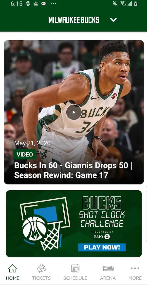 Bucks & Fiserv Forum App