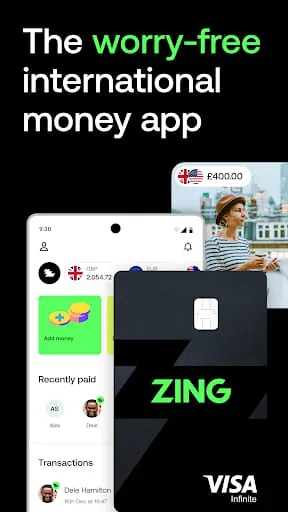 Zing: International money app