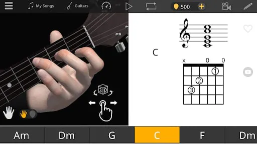 Basic Guitar Chords 3D