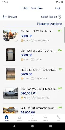 Public Surplus Buyers App