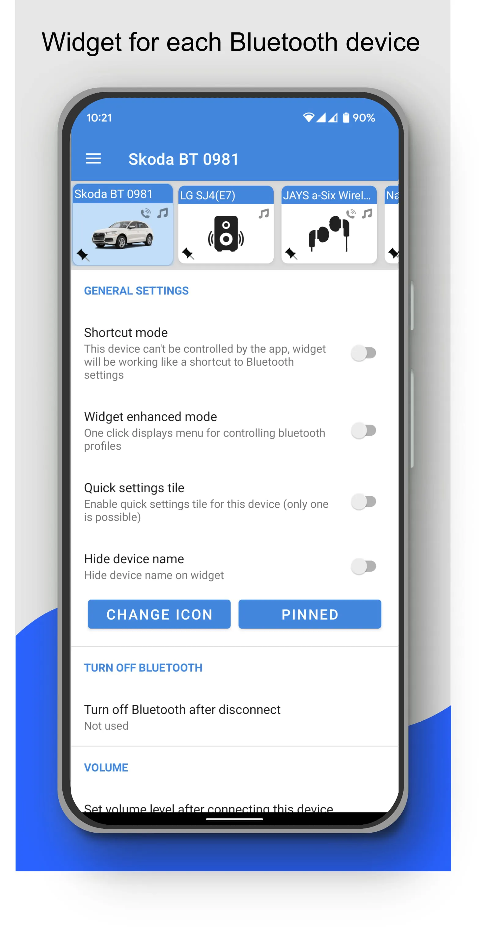 Bluetooth Audio Connect Widget