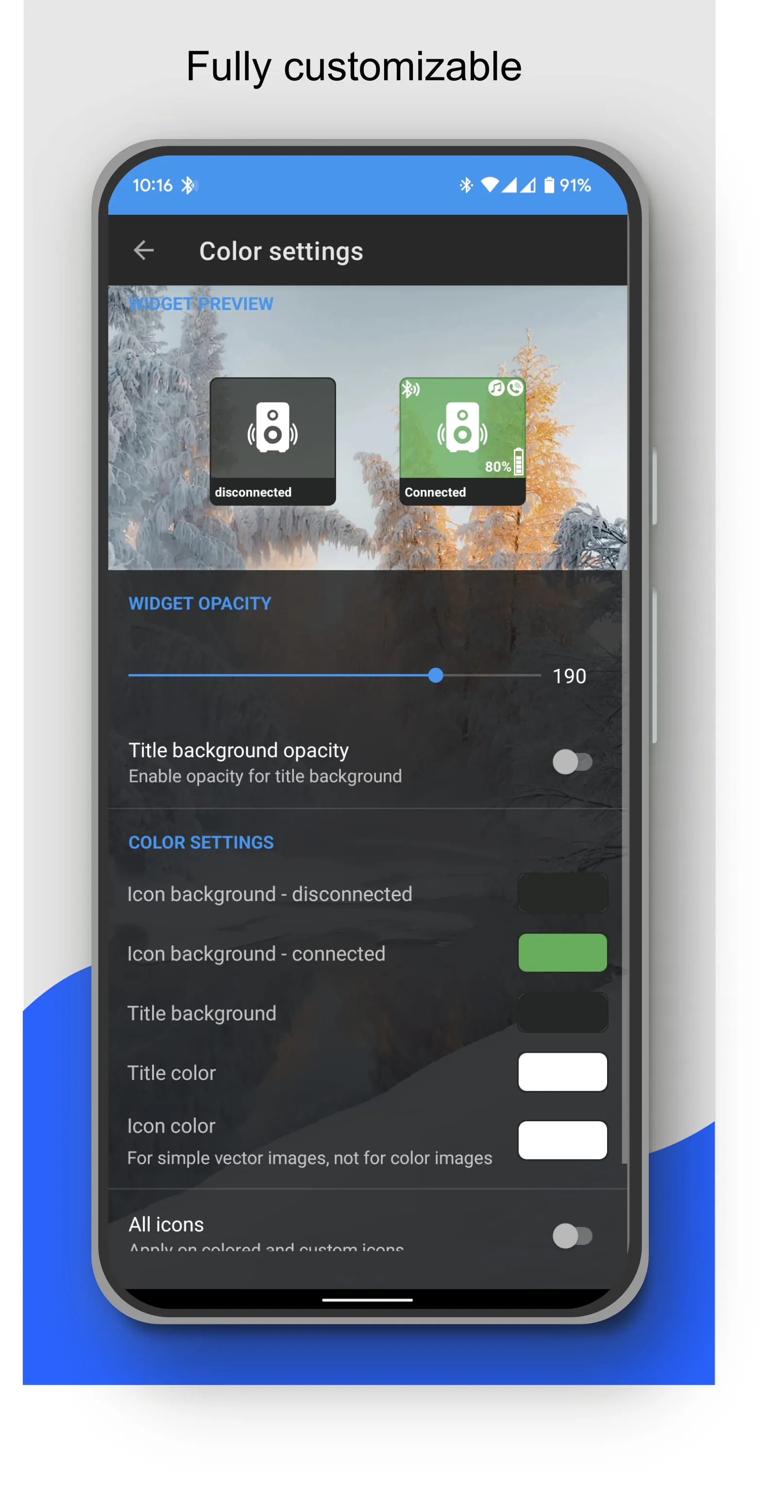 Bluetooth Audio Connect Widget