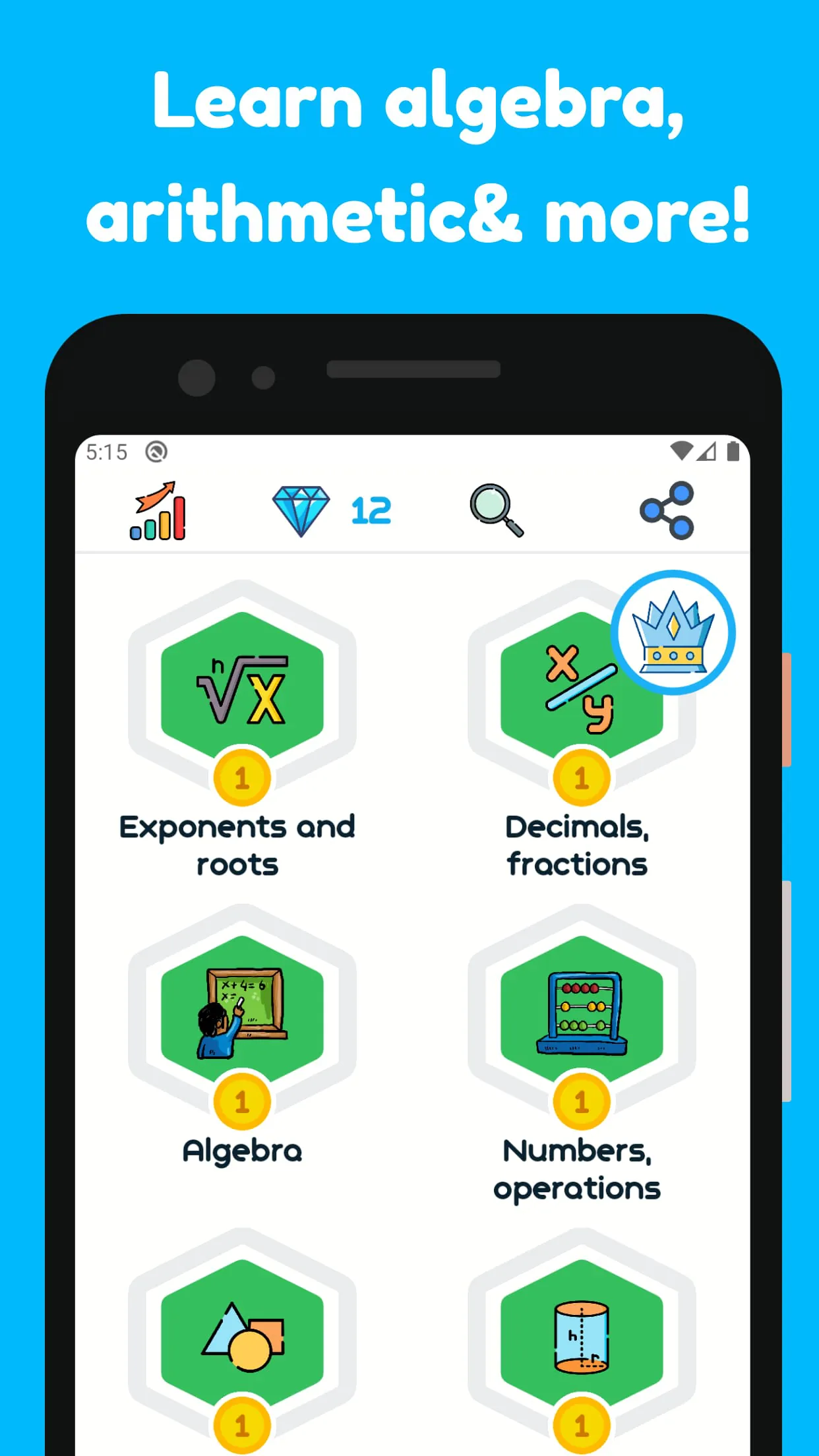 1st - 12th Grade Math Problems