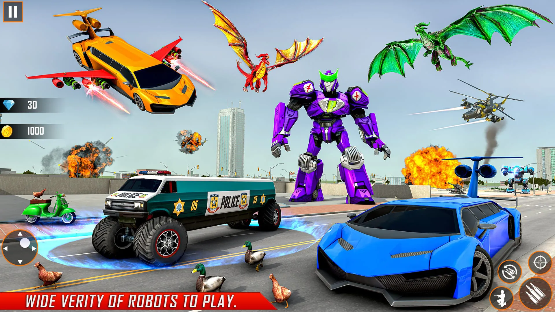 Limo Robot Car Game:Robot Game