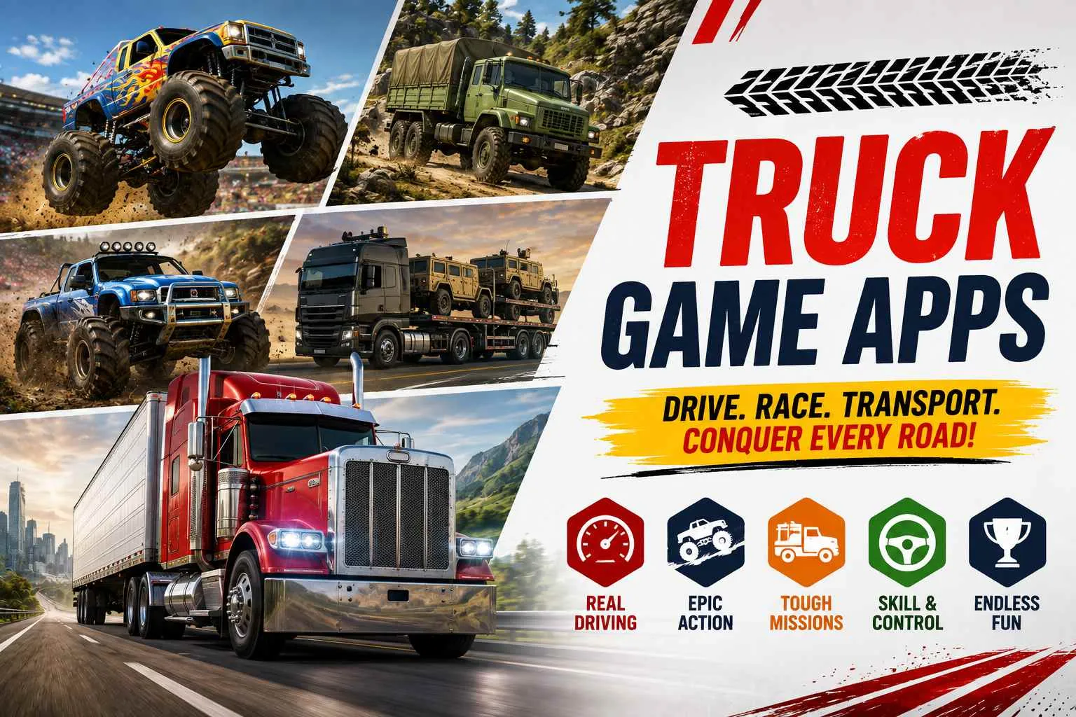 Drive, Race, Transport and Conquer the Road with The Best Truck Games
