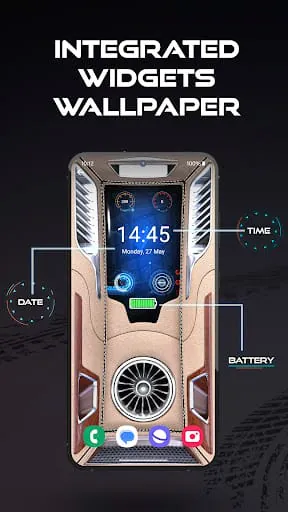 3D Wallpaper Clock Widget HD