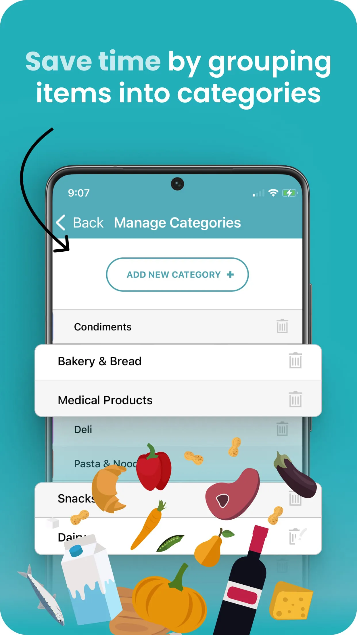 Grocery List App - Out of Milk