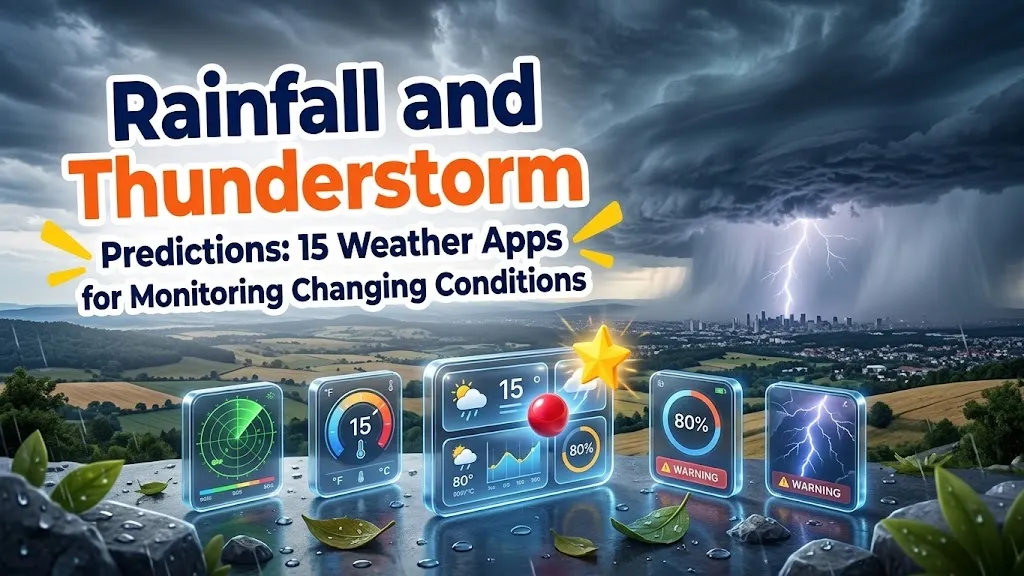 Rainfall and Thunderstorm Predictions: 15 Weather Apps for Monitoring Changing Conditions