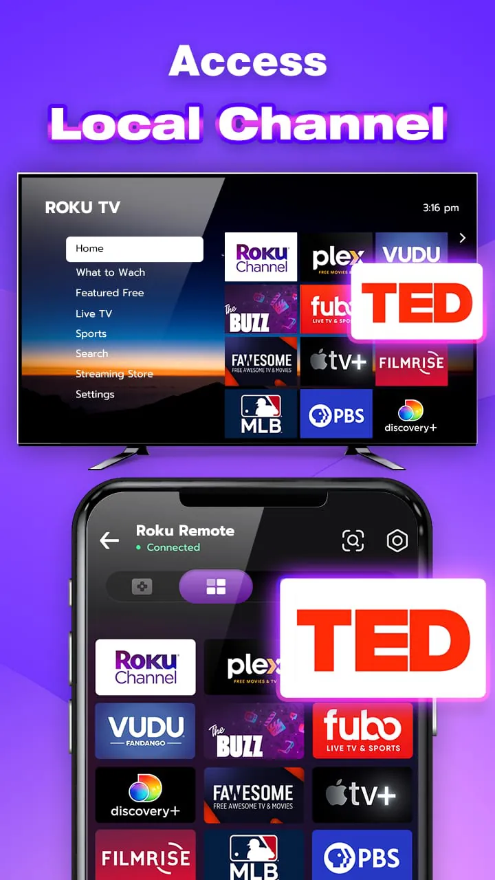 Remote Control for Roku TV