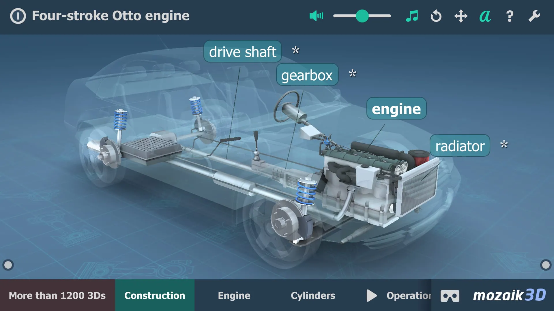 Four-stroke Otto engine 3D