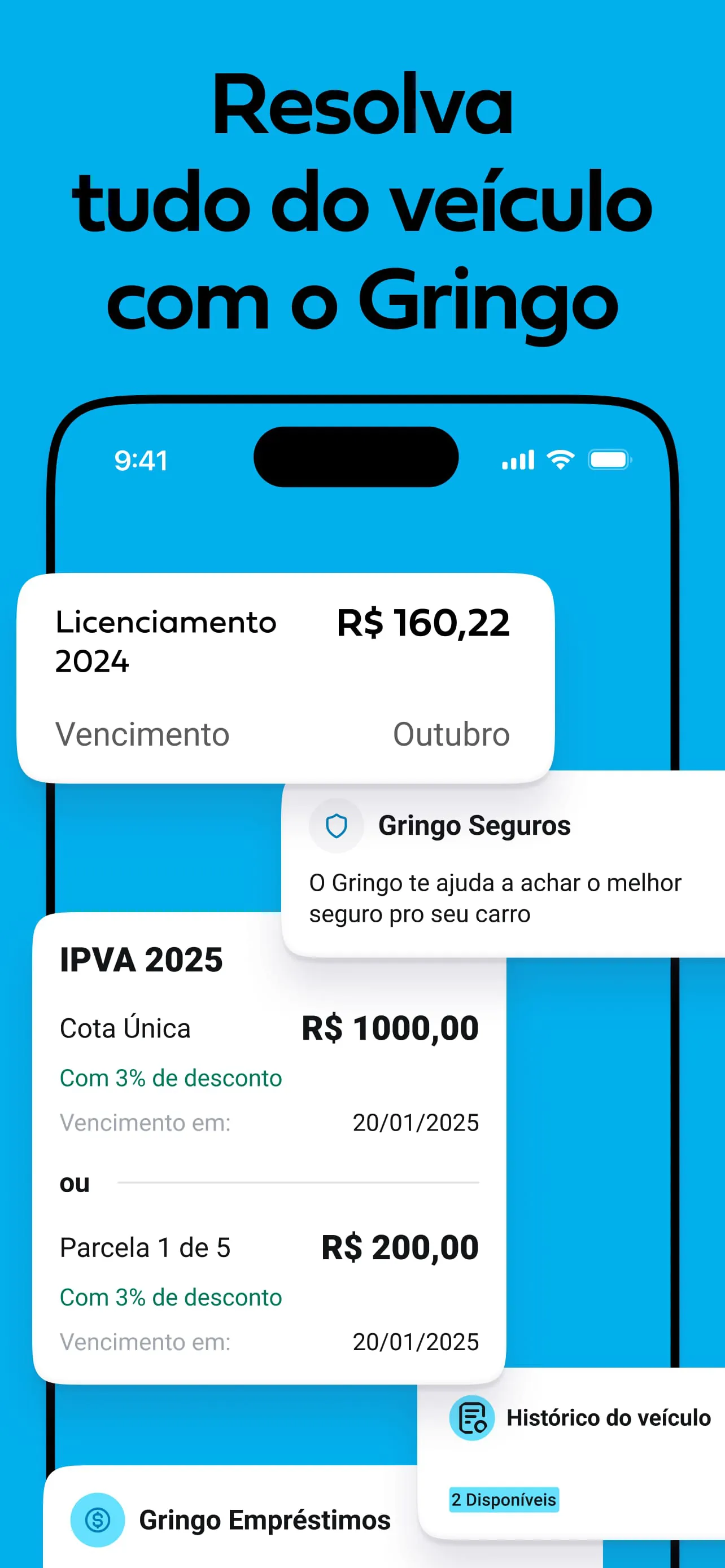 Gringo: Licenciamento, IPVA +