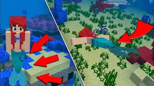 Mermaid mod for Minecraft
