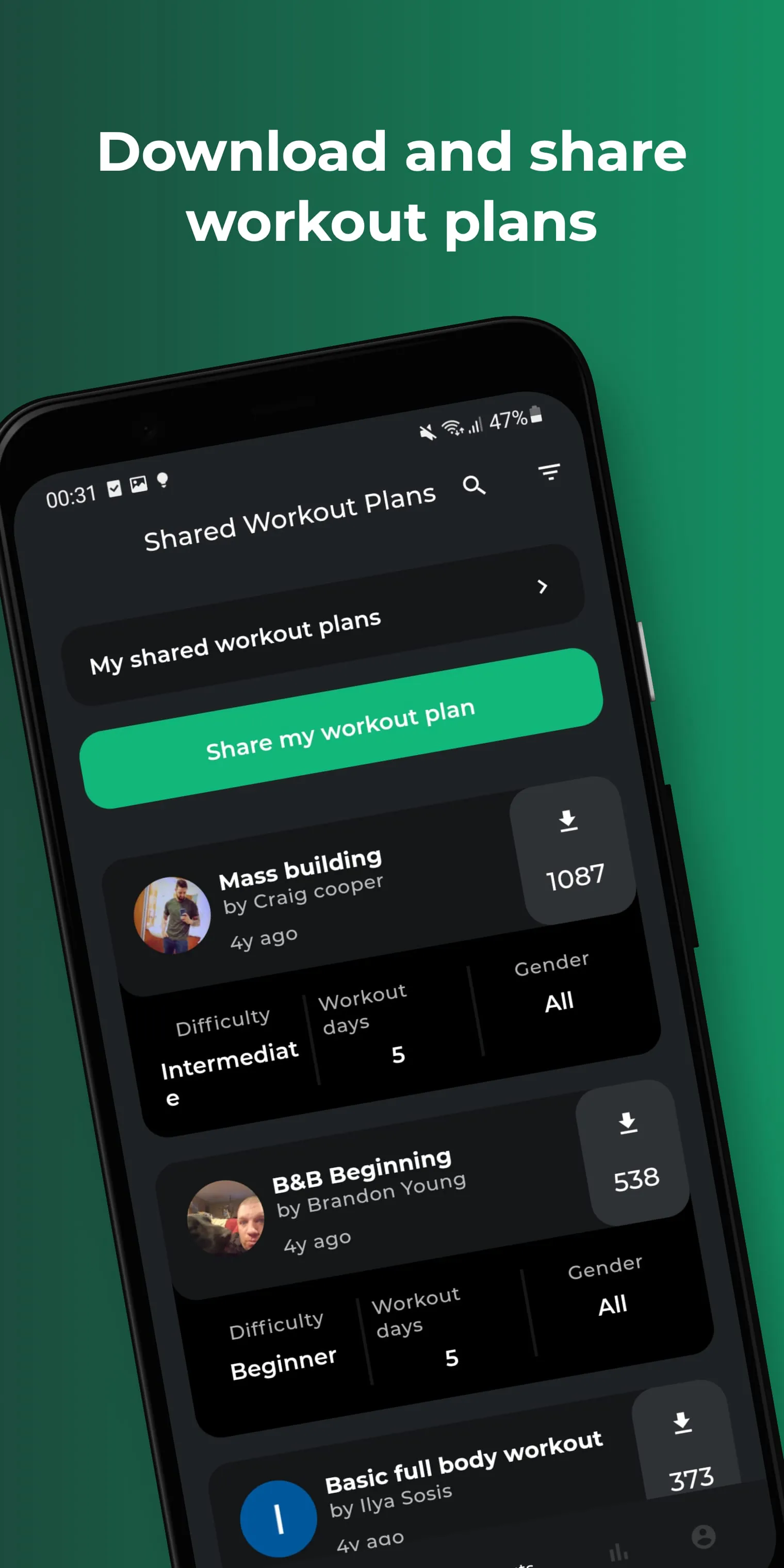 My Workout Plan - Gym Tracker