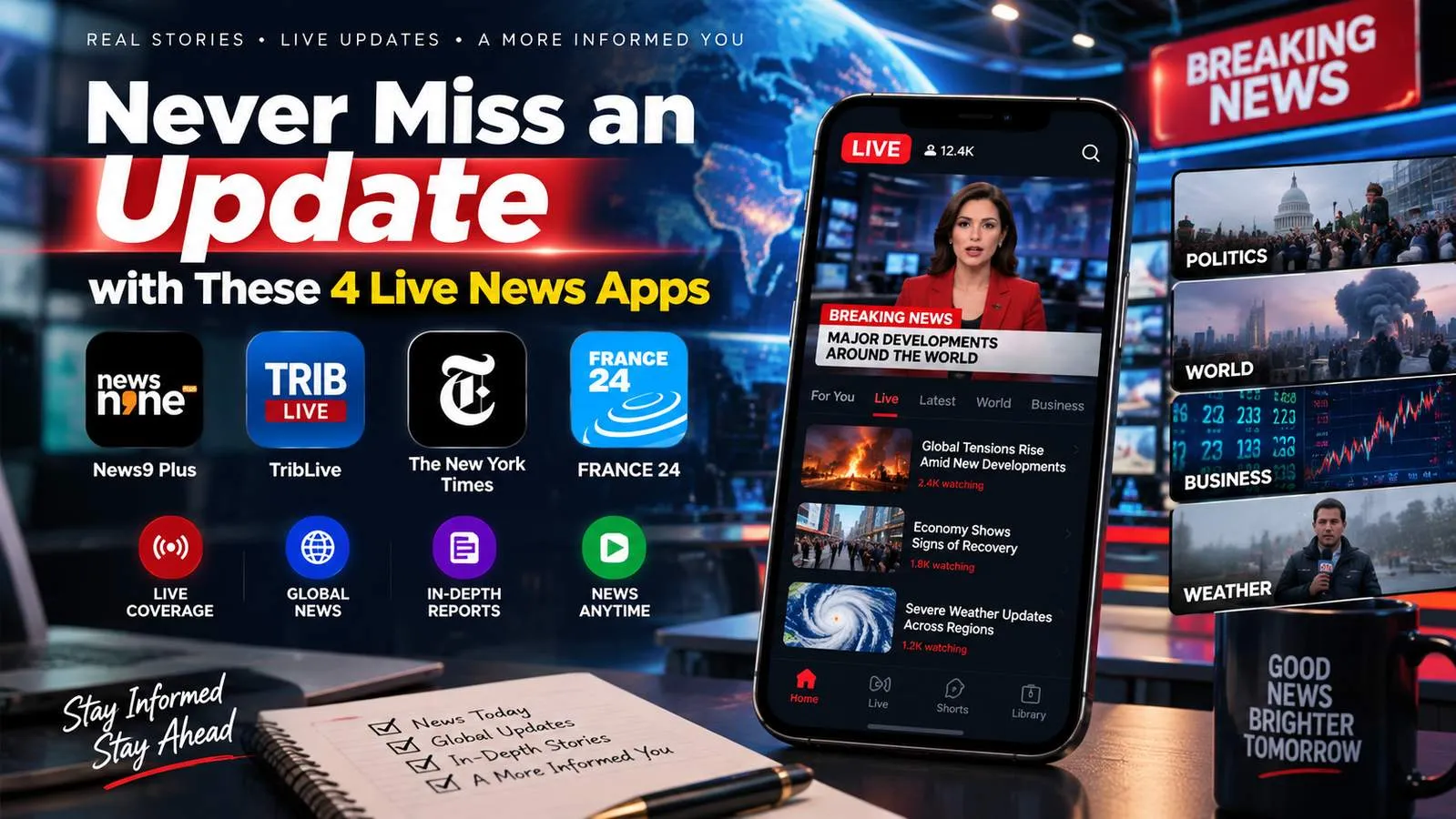 Never Miss an Update with These 4 Live News Apps to Try