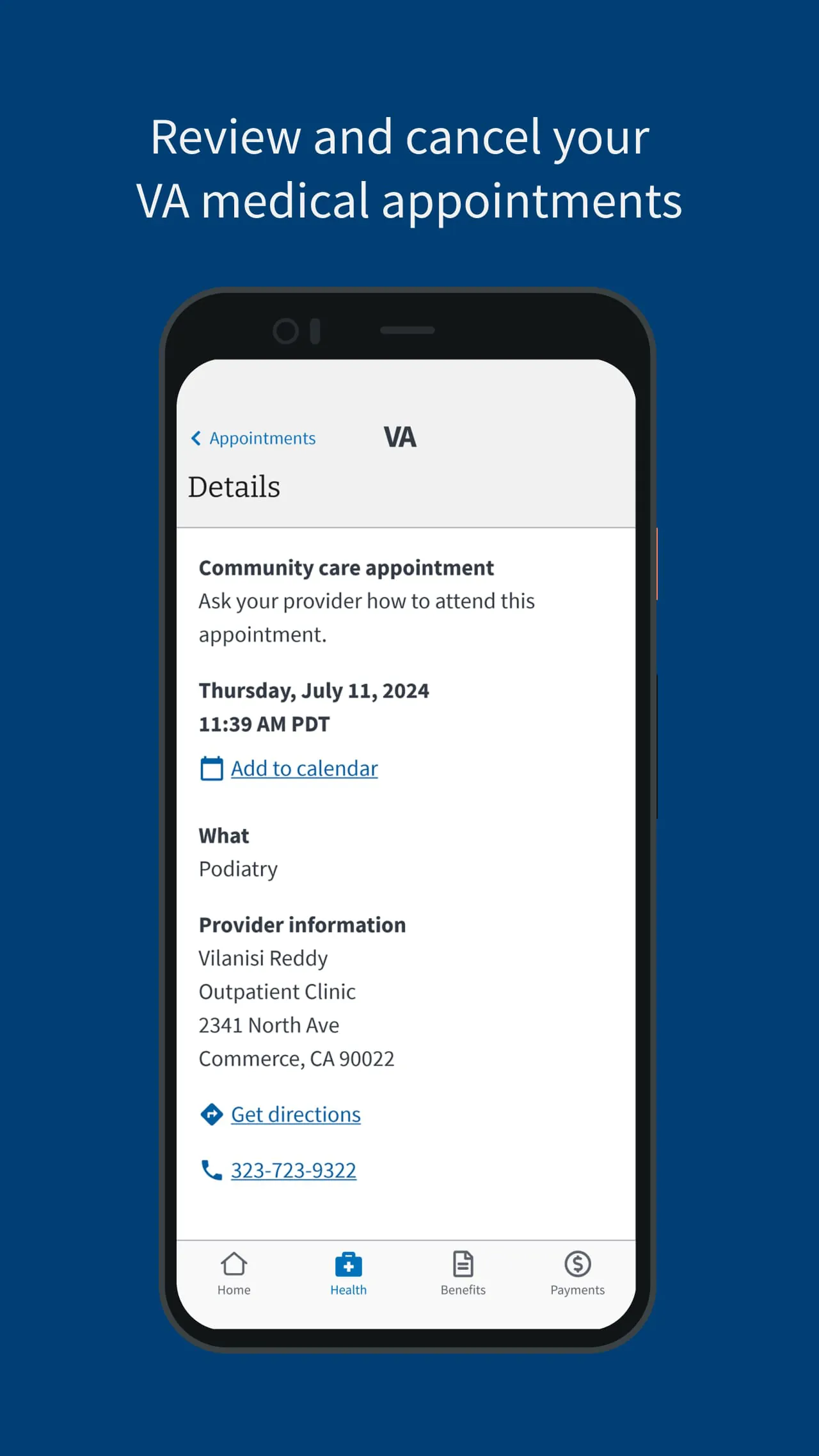 VA: Health and Benefits