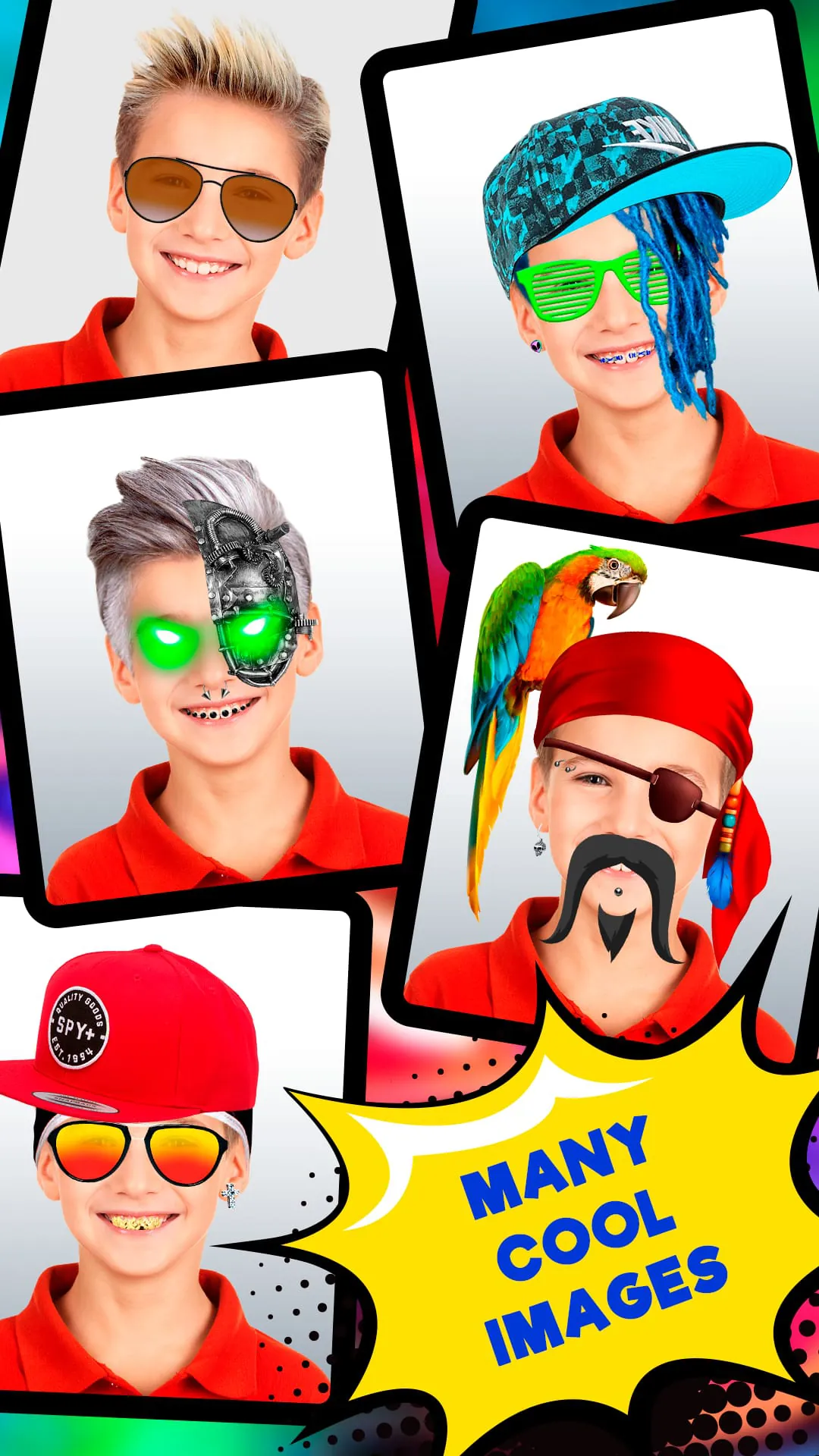 Boys Hairstyle Photo Stickers