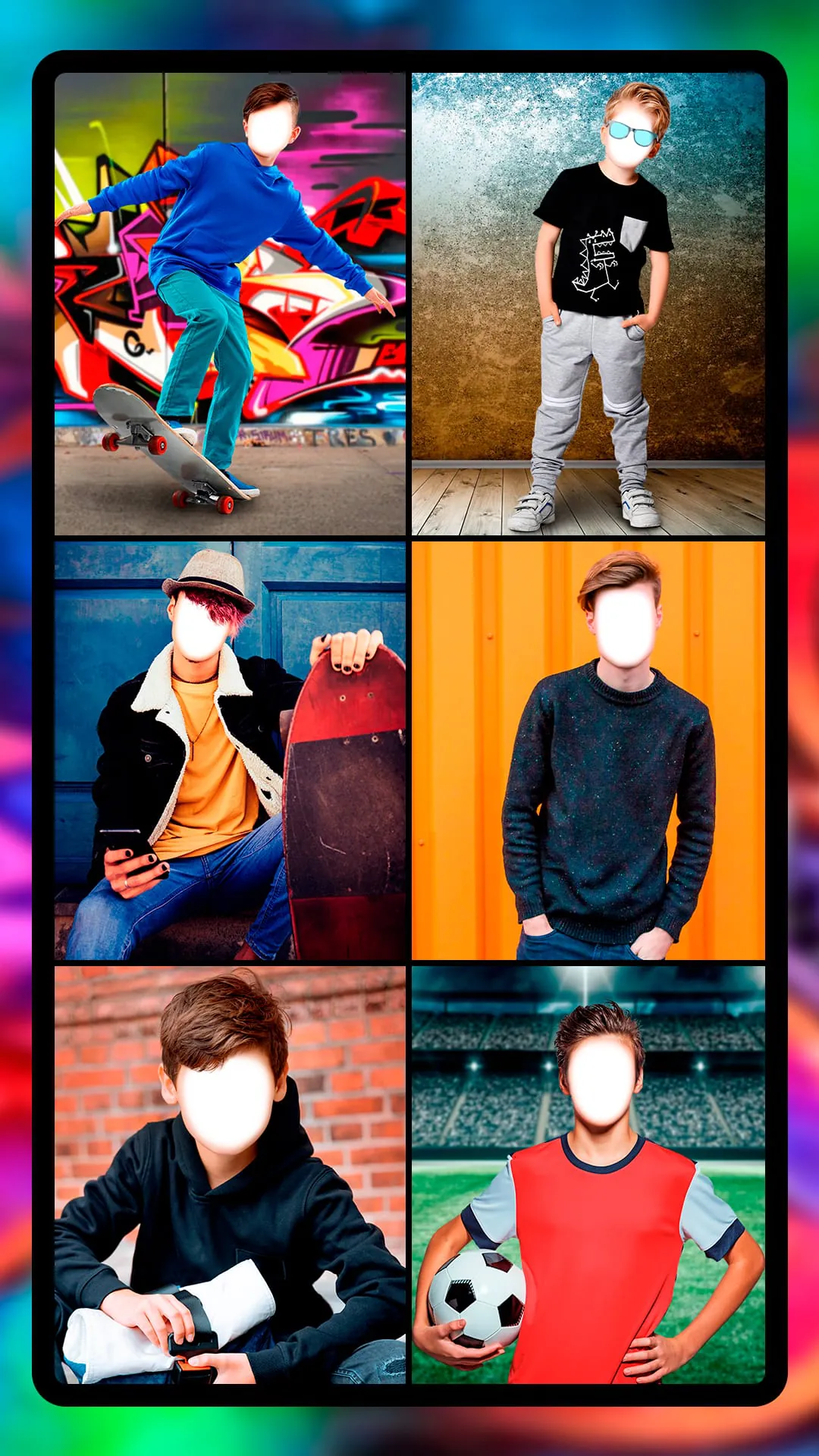 Boys Hairstyle Photo Stickers