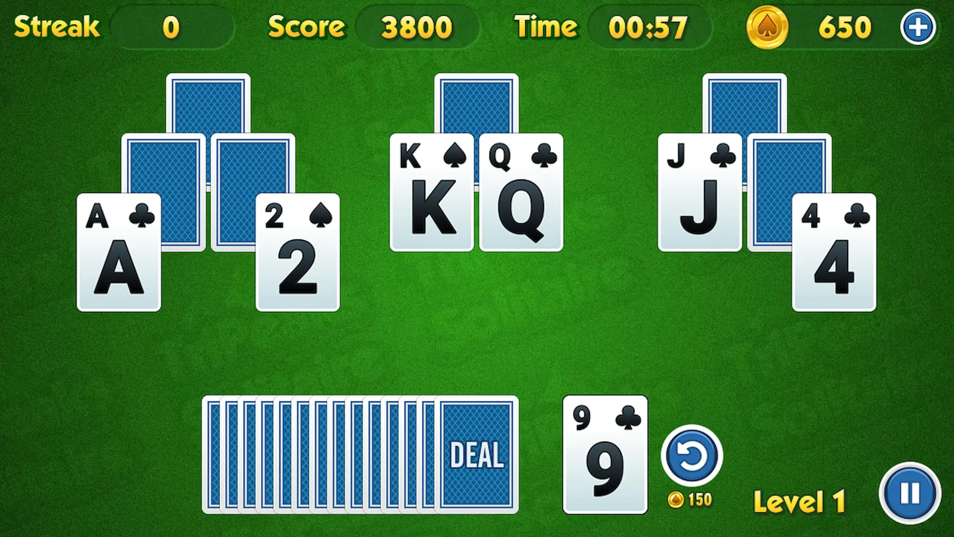 TriPeaks Solitaire Challenge