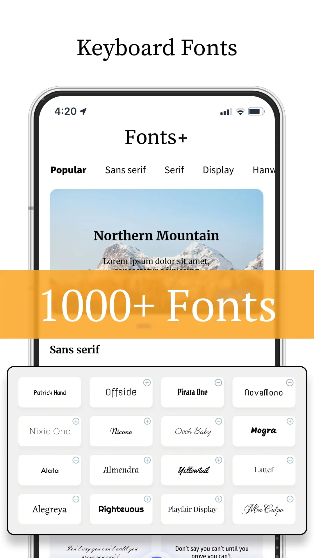 Font Keyboard: Text Fonts+