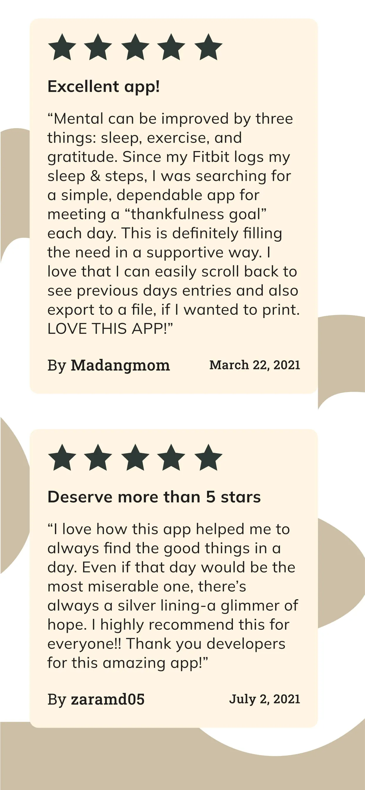 Three Good Things - Gratitude