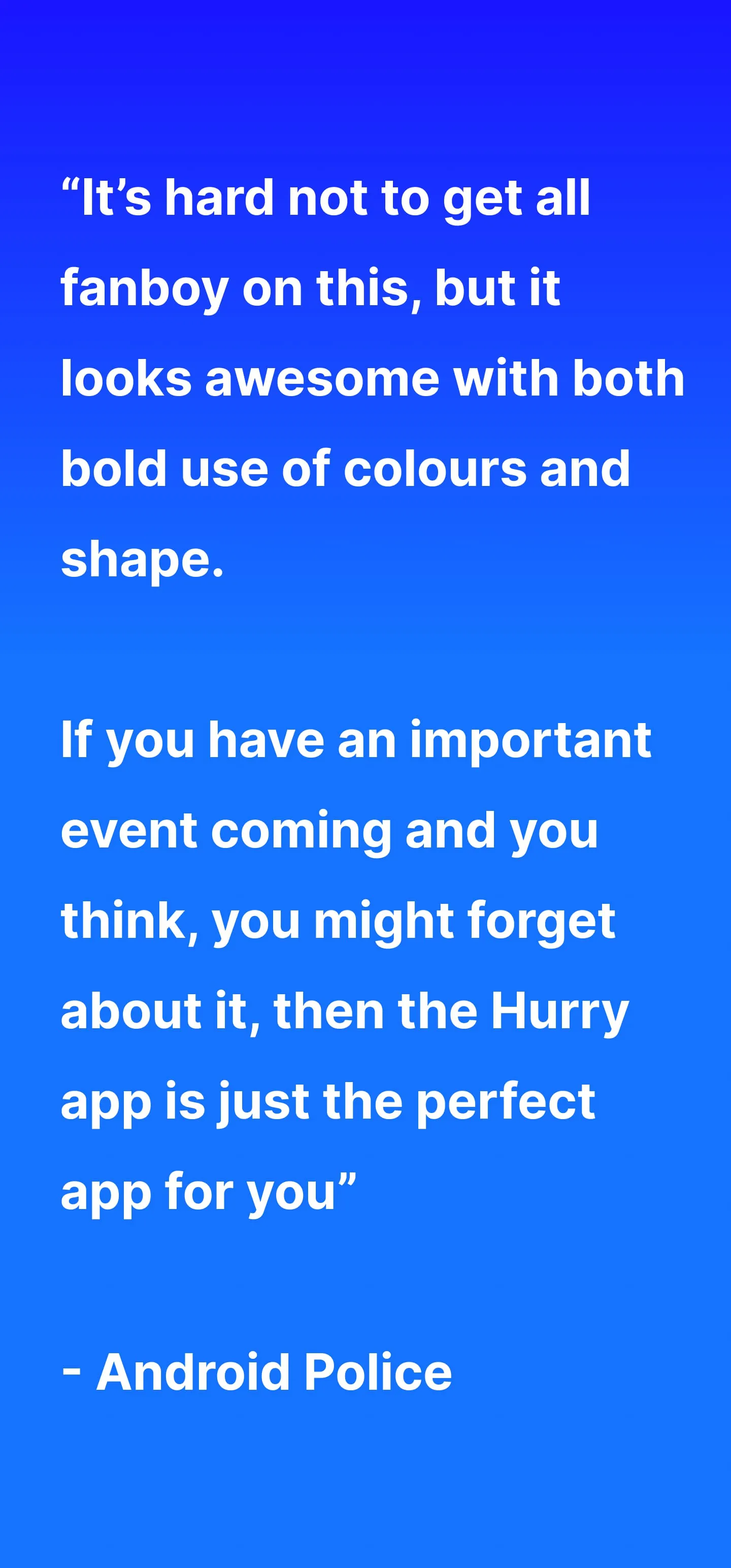 Hurry Day Countdown & Reminder