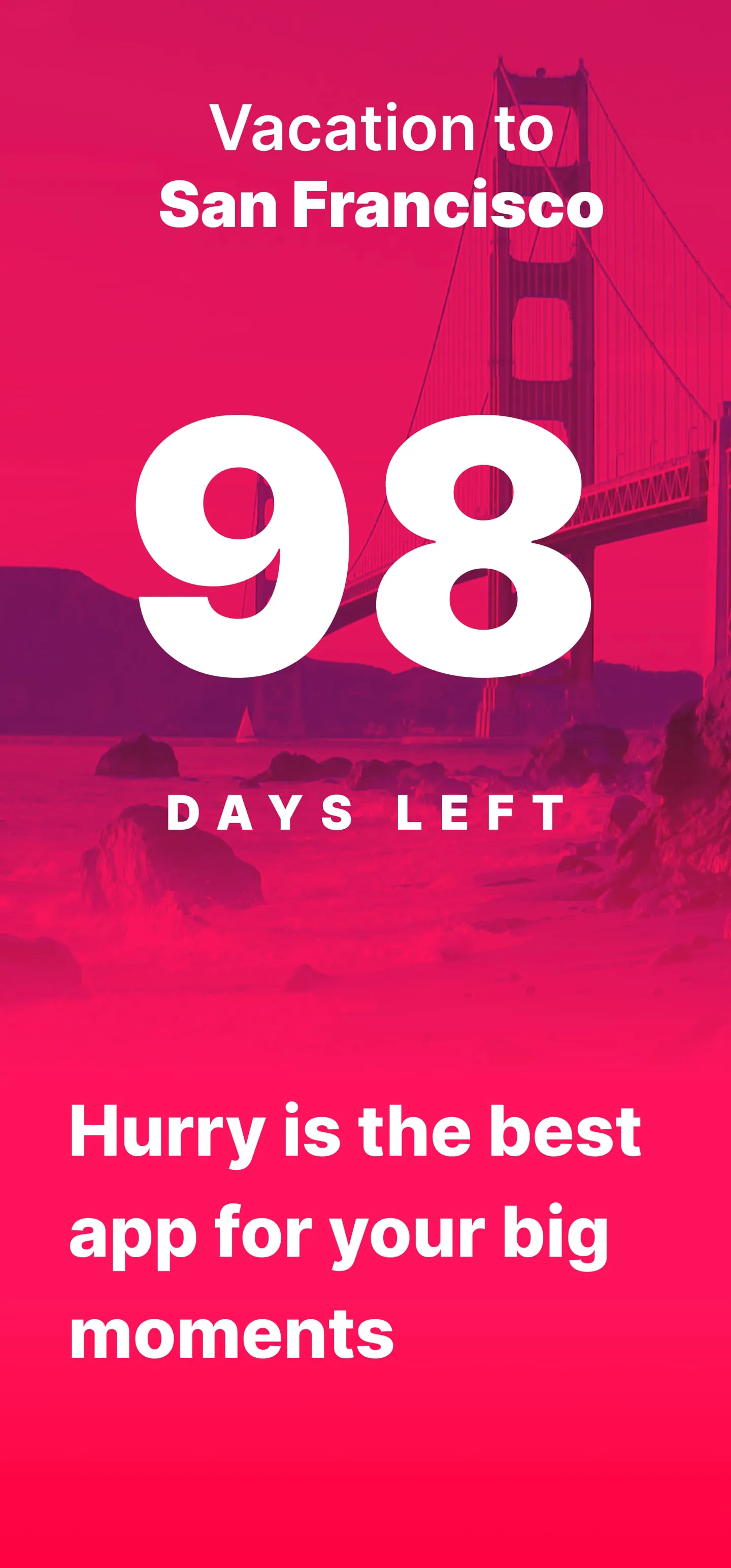 Hurry Day Countdown & Reminder