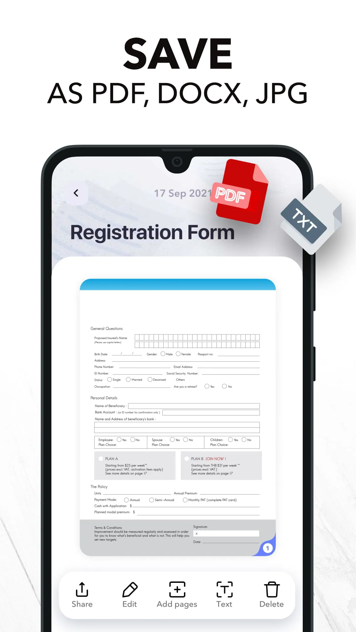 Scanner+ App: Scan Docs to PDF