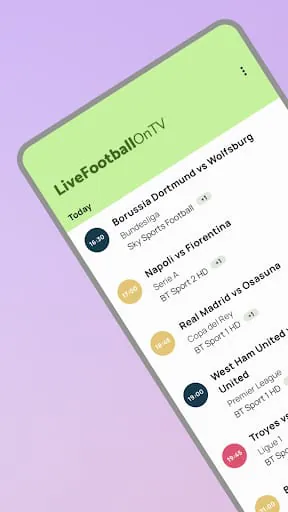 Live Football On TV Guide