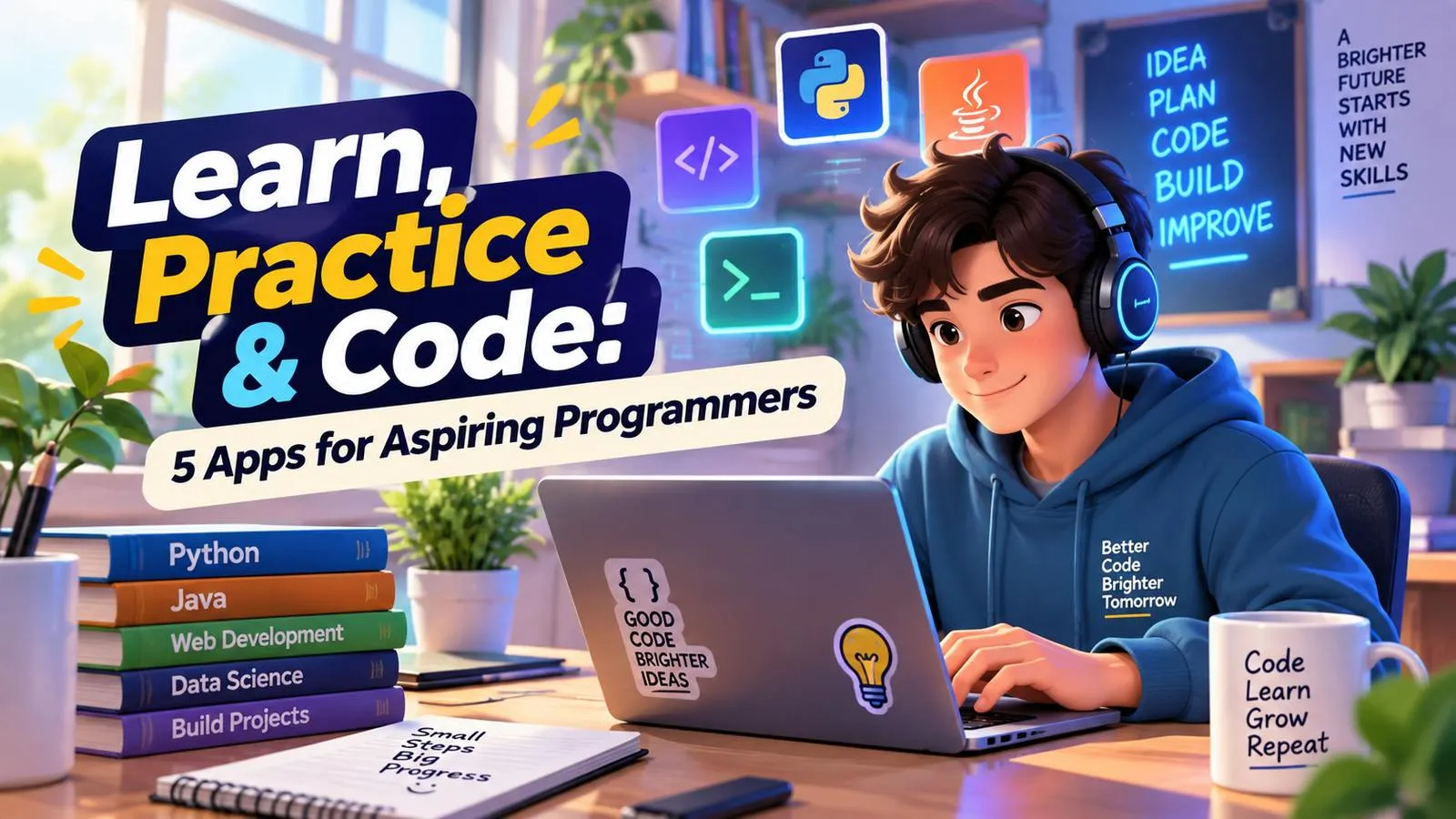 Learn, Practice & Code: 5 Apps for Aspiring Programmers