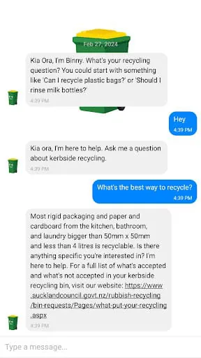 Binny Auckland Recycling Buddy