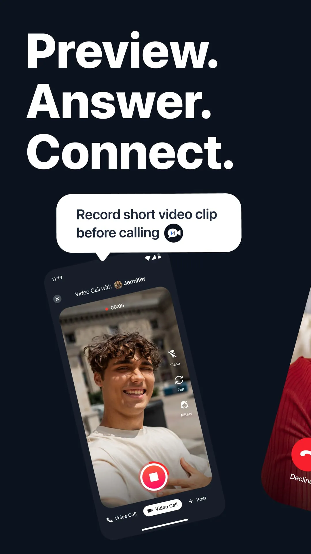 FaceCall-Preview Incoming Call