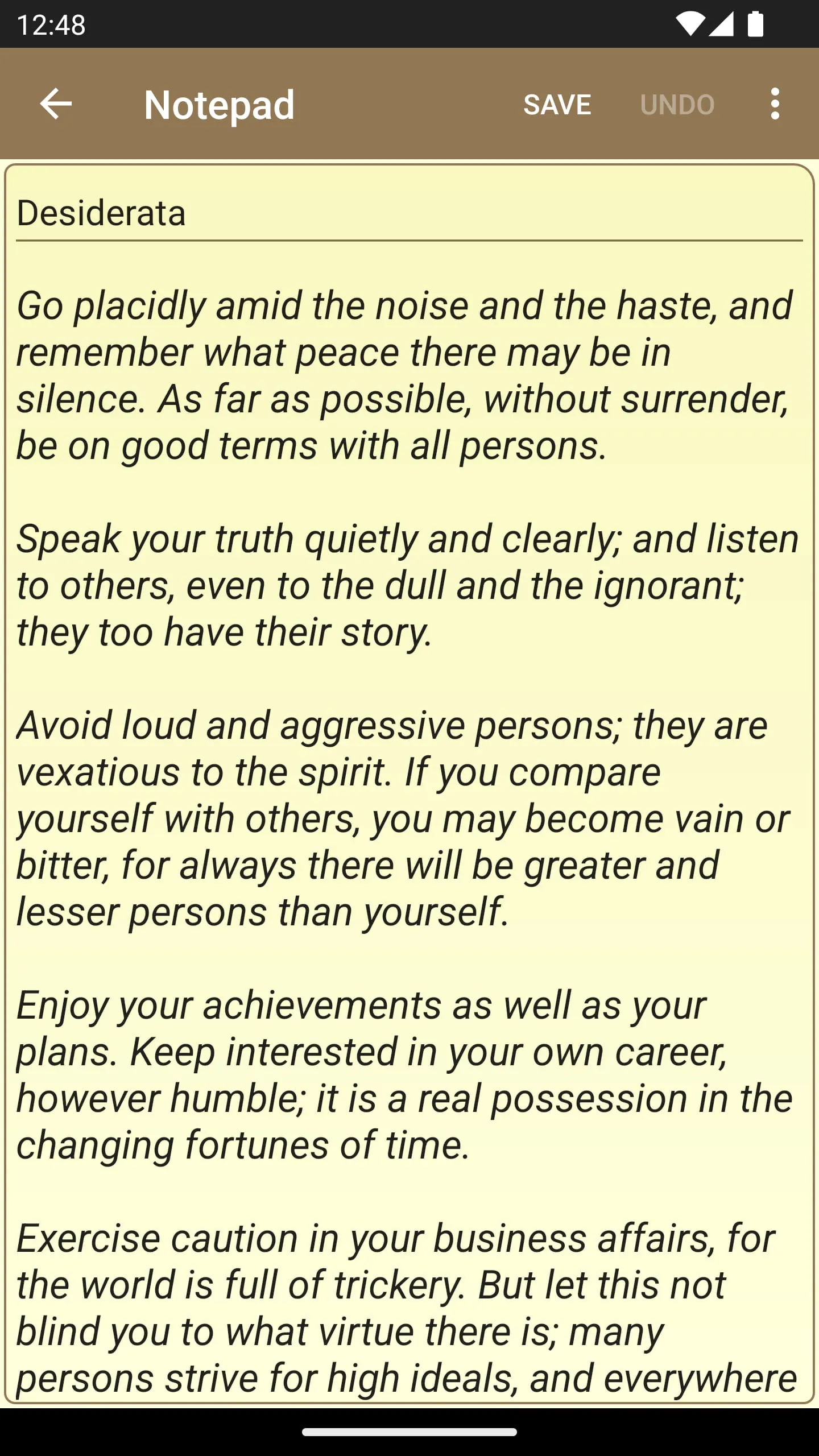 Notepad - simple notes