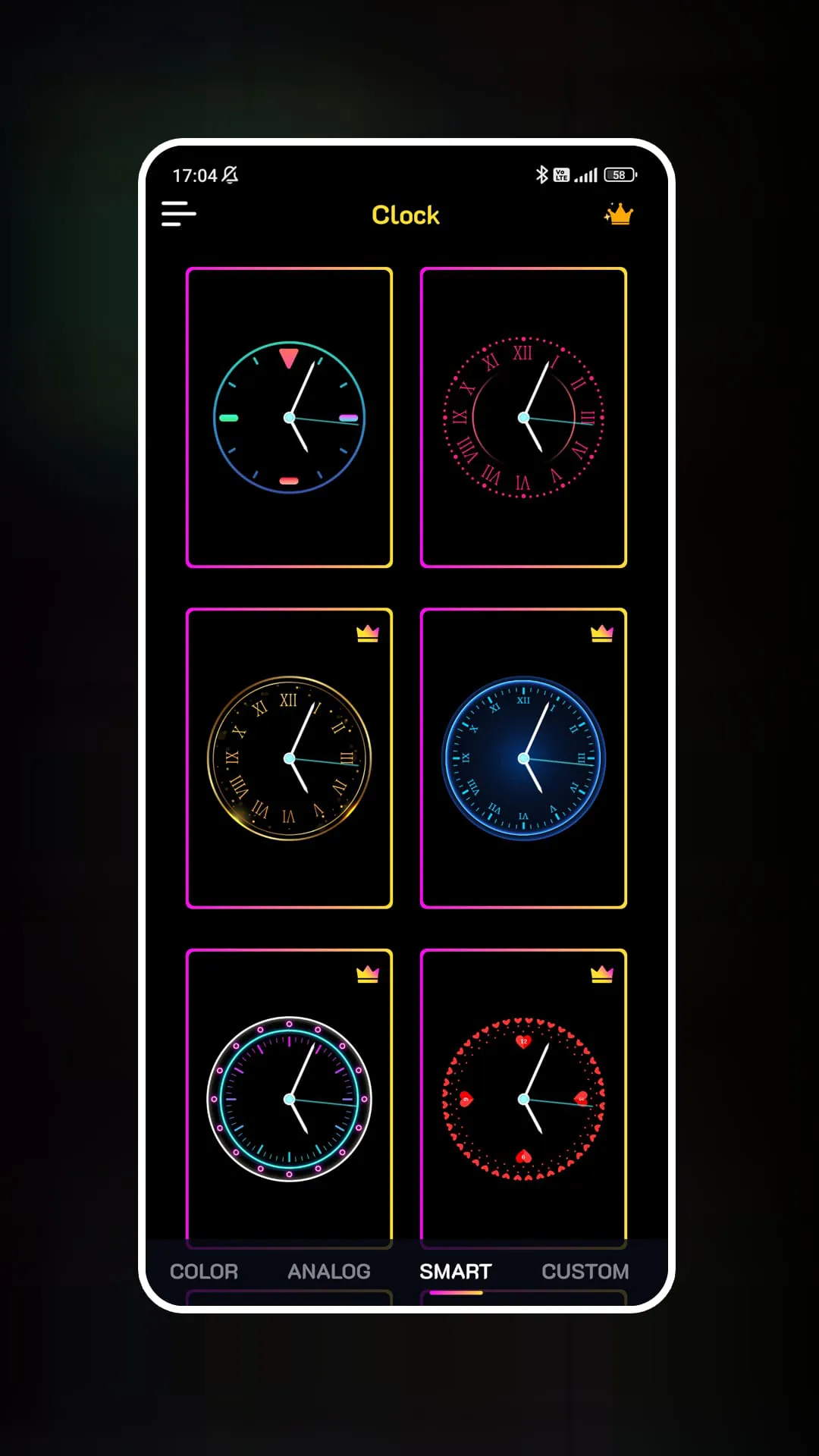 Neon Clock Wallpaper