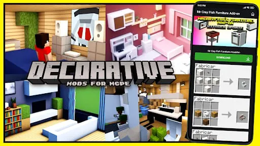 Furniture mod. Minecraft mods.