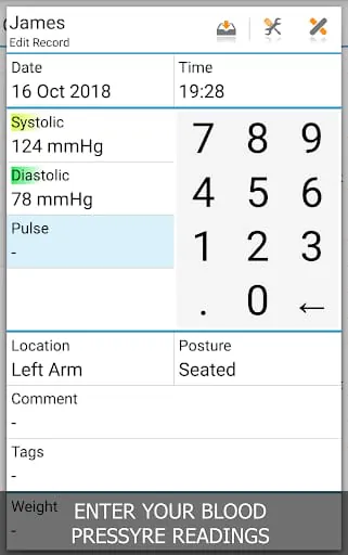 Blood Pressure Log - MyDiary