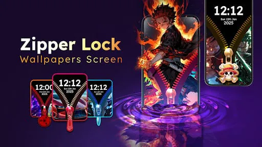 Zipper Lock Wallpapers Screen