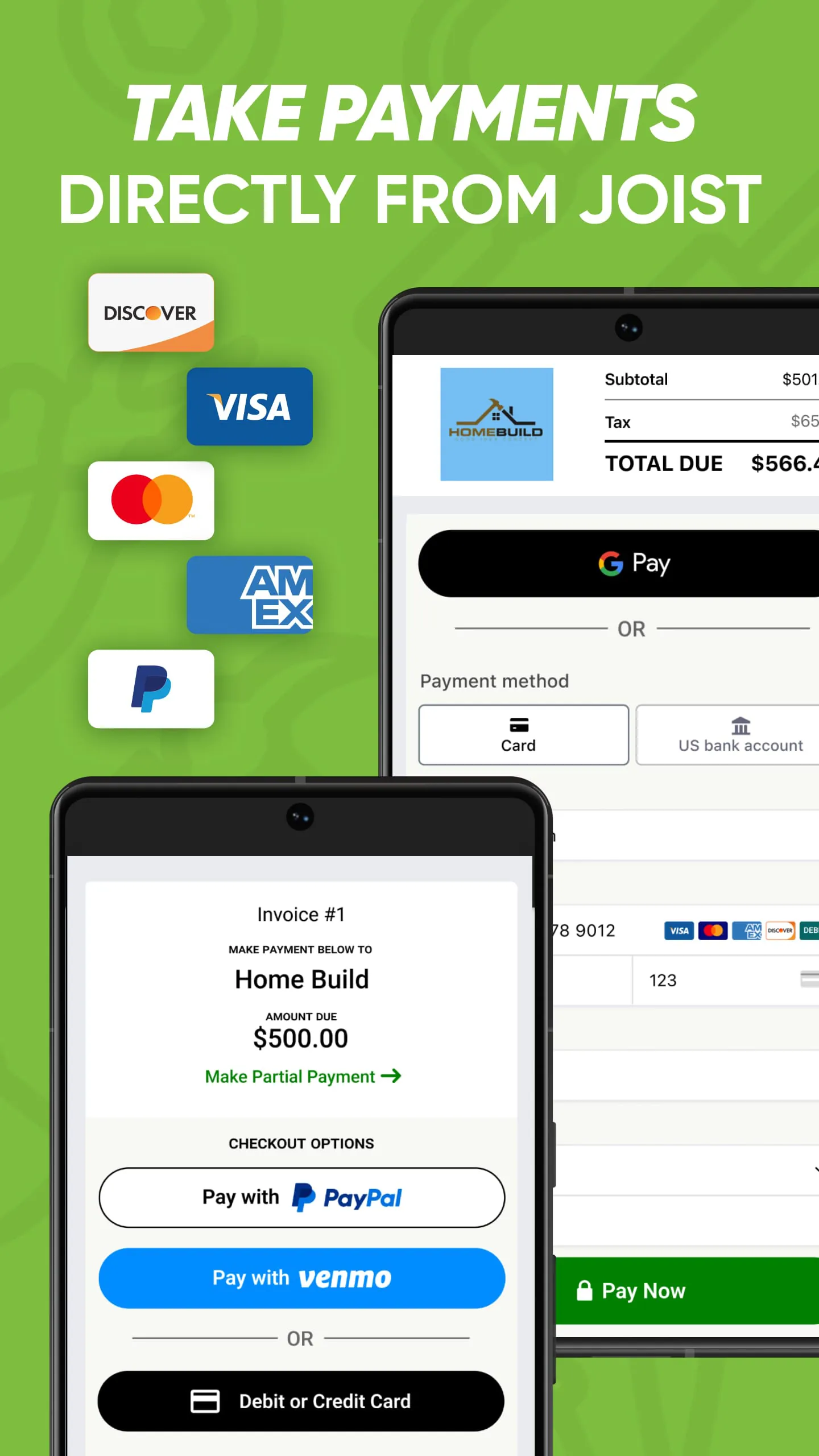 Joist Invoices for Contractors